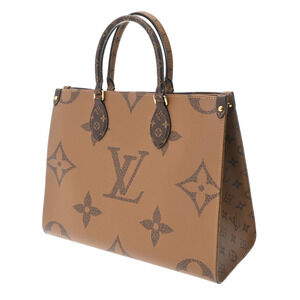 Louis Vuitton Brown Giant Go Reverse Canvas the Monogram On Tote Handbag